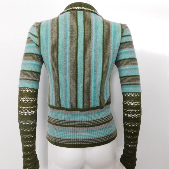 Illsi green blue Embellished crochet sweater - Picture 6 of 8